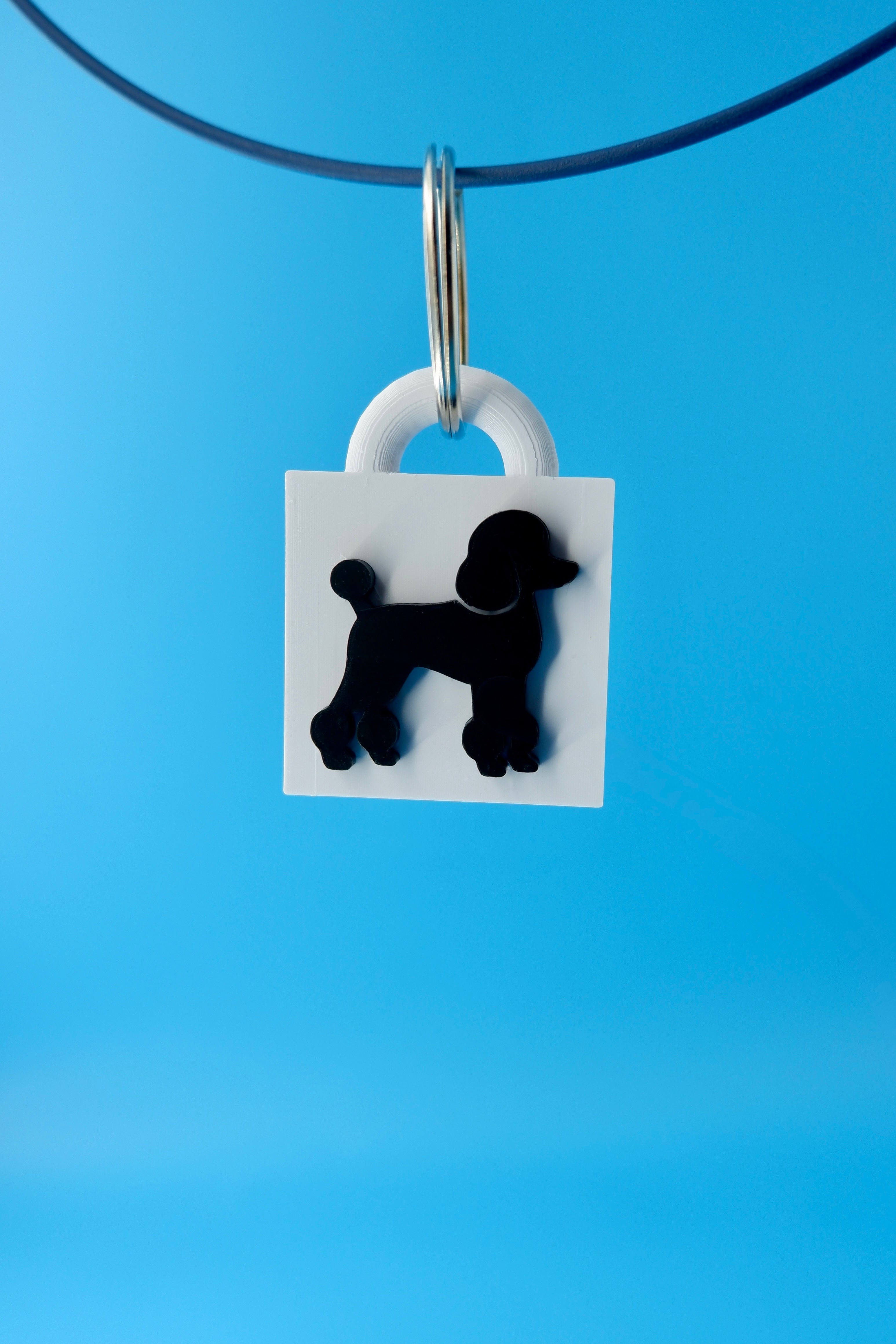 Poodle Keychain