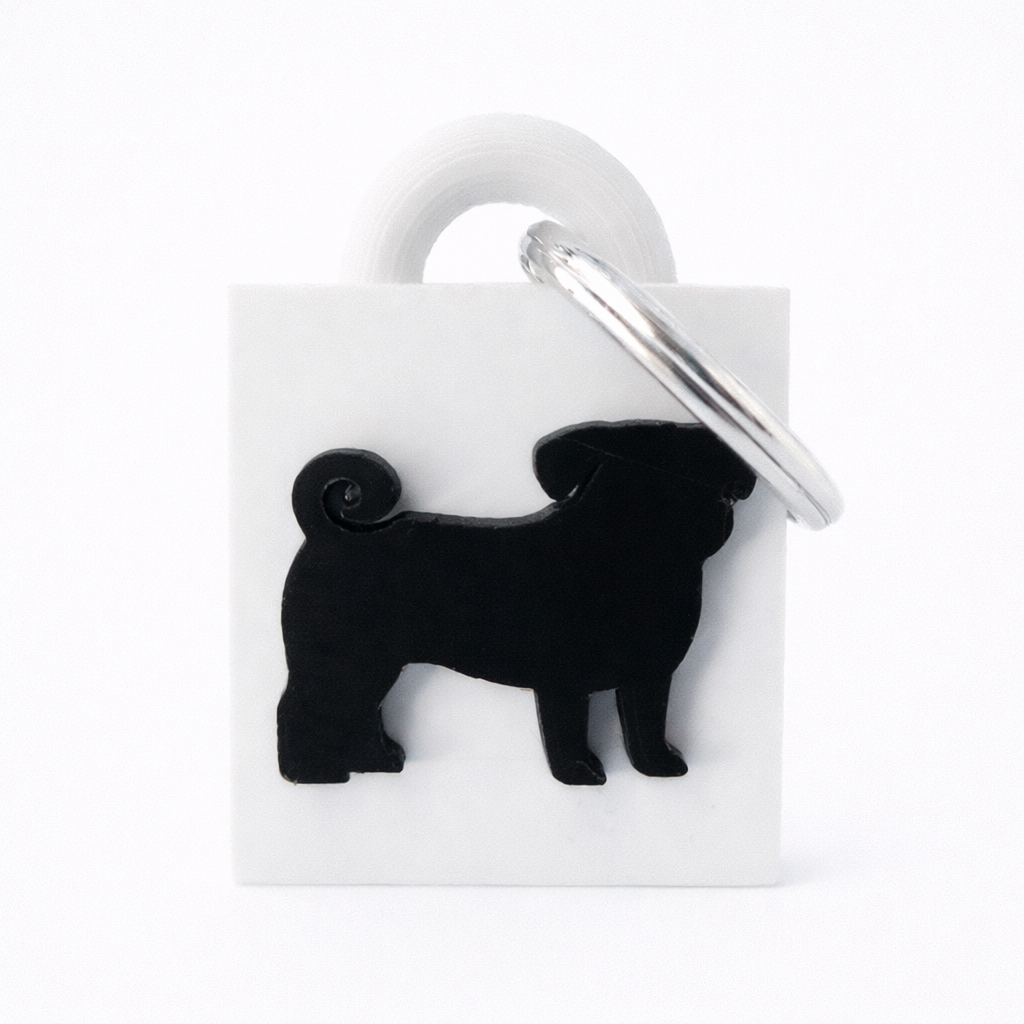 Pug Keychain