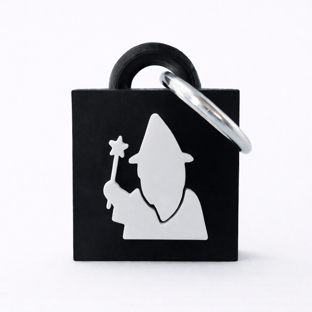 Spellforge Wizard Keychain