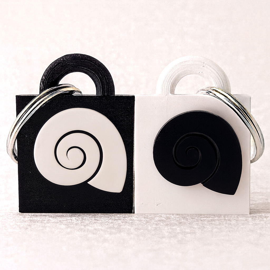 Spiral Seashell Keychain