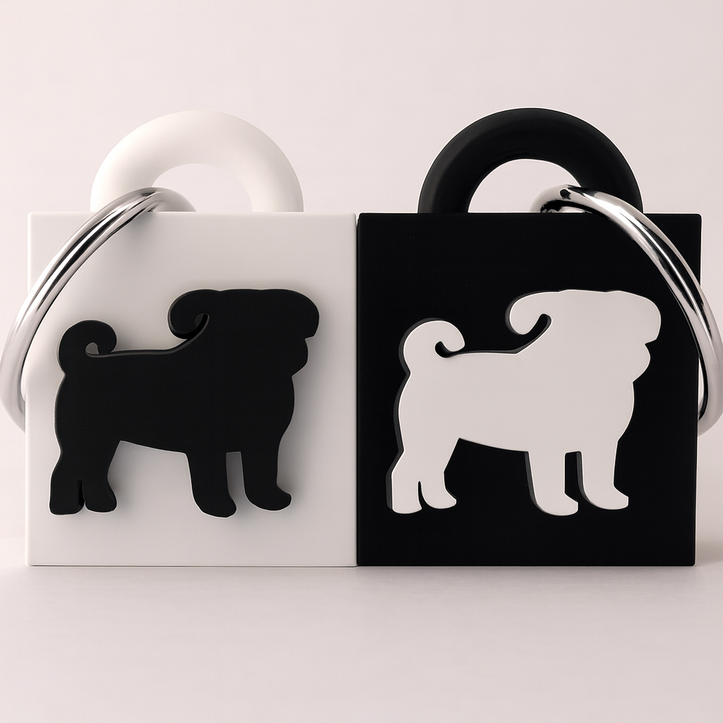 Pug Keychain